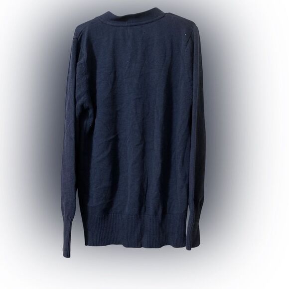 Nwt girls 6/7 button up navy blue sweater - Picture 2 of 2